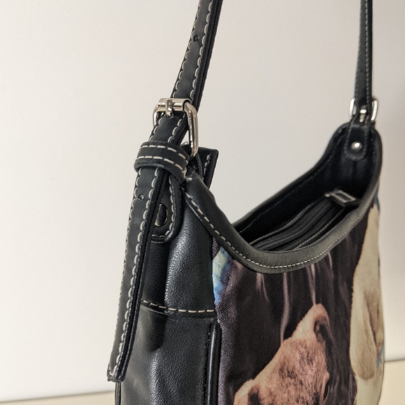 Y2K Black Vinyl Chihuahua Puppies/Rhinestones Preppy/Y2K Shoulder Bag - Picture 7 of 11